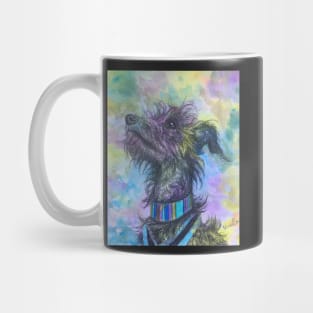 Rainbow scruffy Lurcher Mug